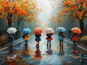 Rainy-Day-With-Colorful-Umbrellas