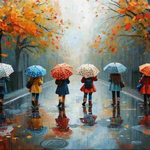 Rainy-Day-With-Colorful-Umbrellas