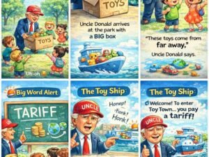 Uncle-Donald-Trump-teaching-tariff