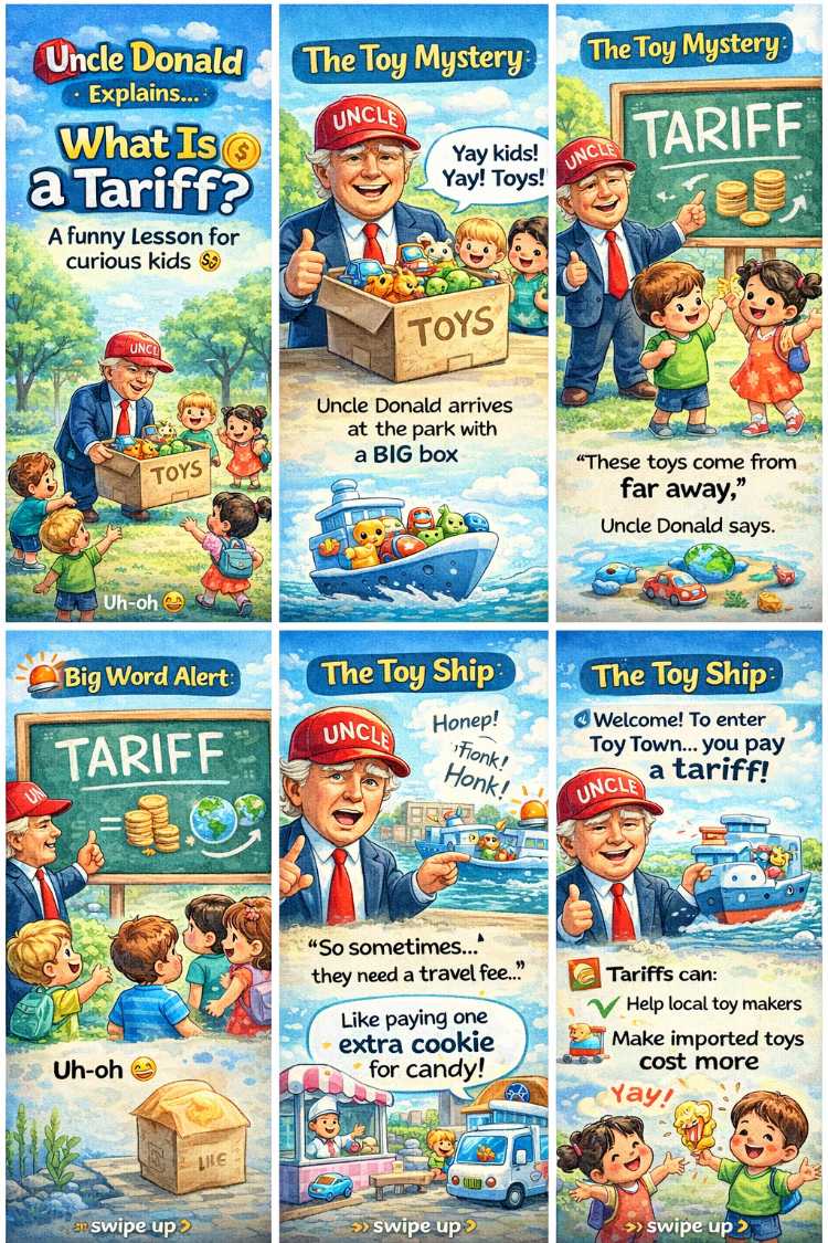 Uncle Donald Trump teaching tariff-product image Uncle-Donald-Trump-teaching-tariff