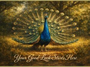 peacock painting wall decor – good luck art