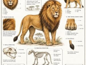 vintage lion scientific atlas poster product