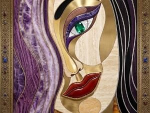 Elysian Prism | Ultra-Luxury Abstract Gemstone & Gold Wall Art